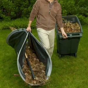 Foldable Leaf Collector and Bag for Garden Cleanup