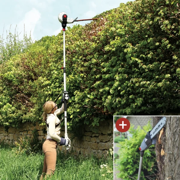 9ft Telescopic Trimmer + 230V Chainsaw Attachment